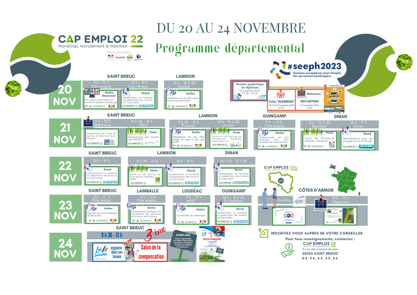 Aperçu du programme de la Seeph2023